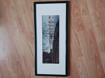 cadre vert avec photo paysage 60 x 26,5 cm