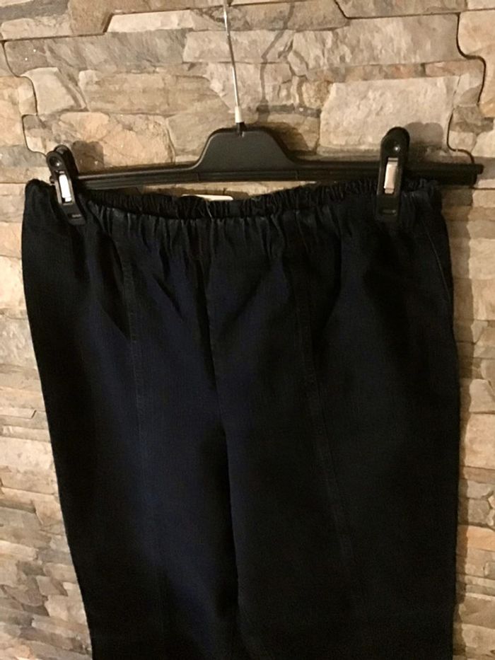 Jeans jambe large de taille 38 marine marque Refa - photo numéro 2