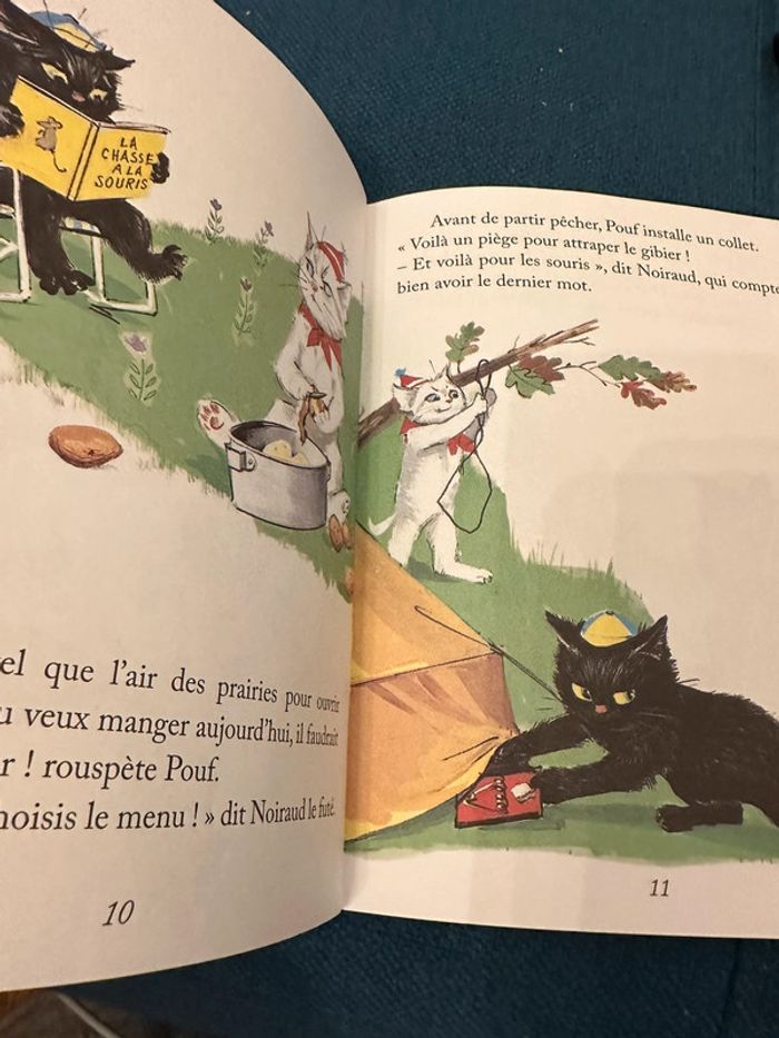 Album Pouf et Noiraud campeurs Pierre Probst (auteur Caroline) Petit livre d’argent - photo numéro 3