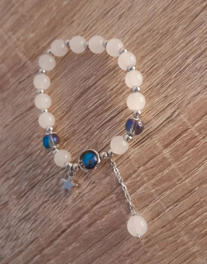 Bracelet en perles naturelles 💫pendentif étoile 💕