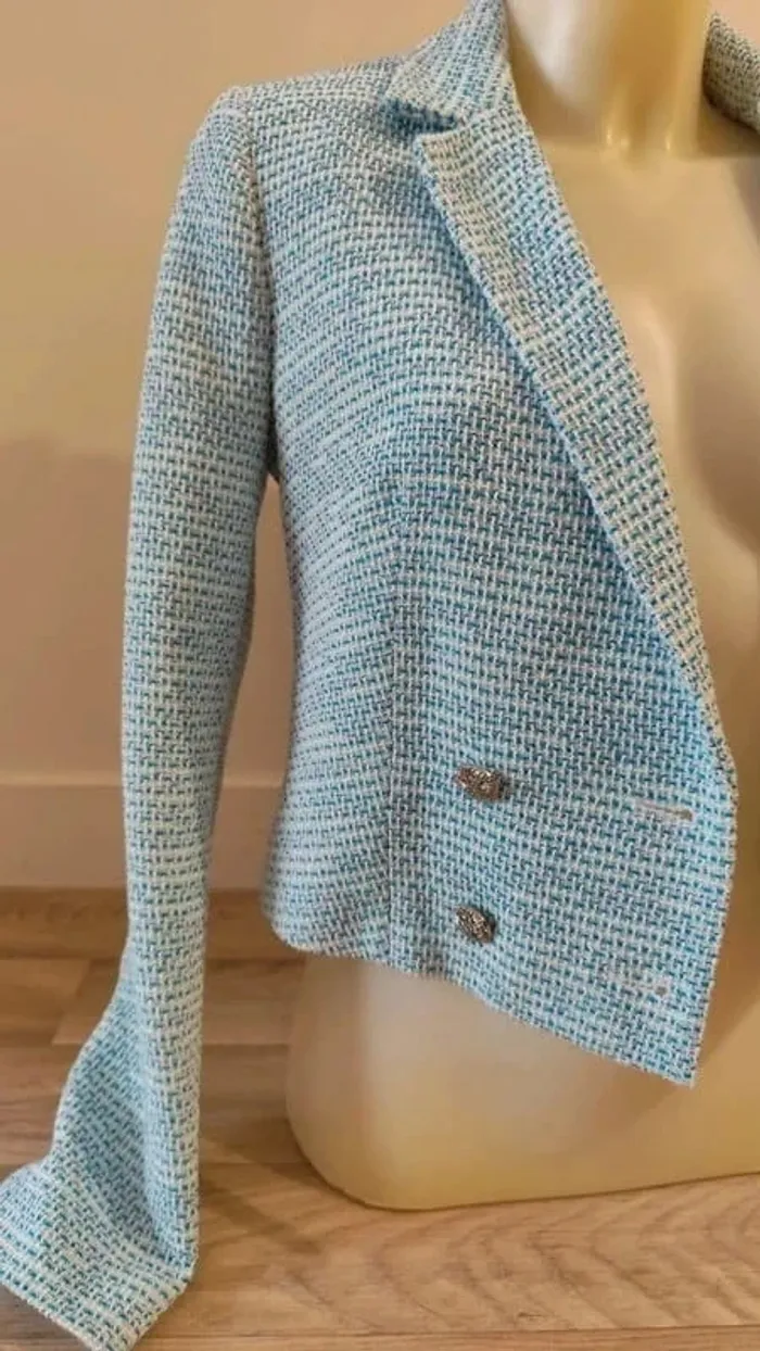 Blazer bleu vintage chaud T34 - Naf Naf - photo numéro 5