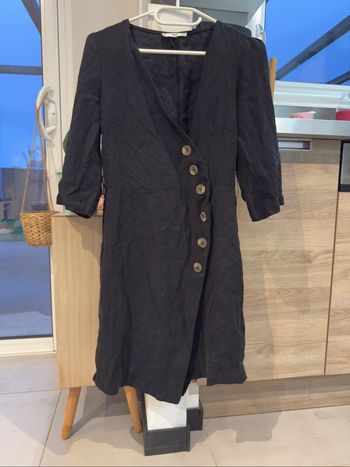 Robe boutonnée noir