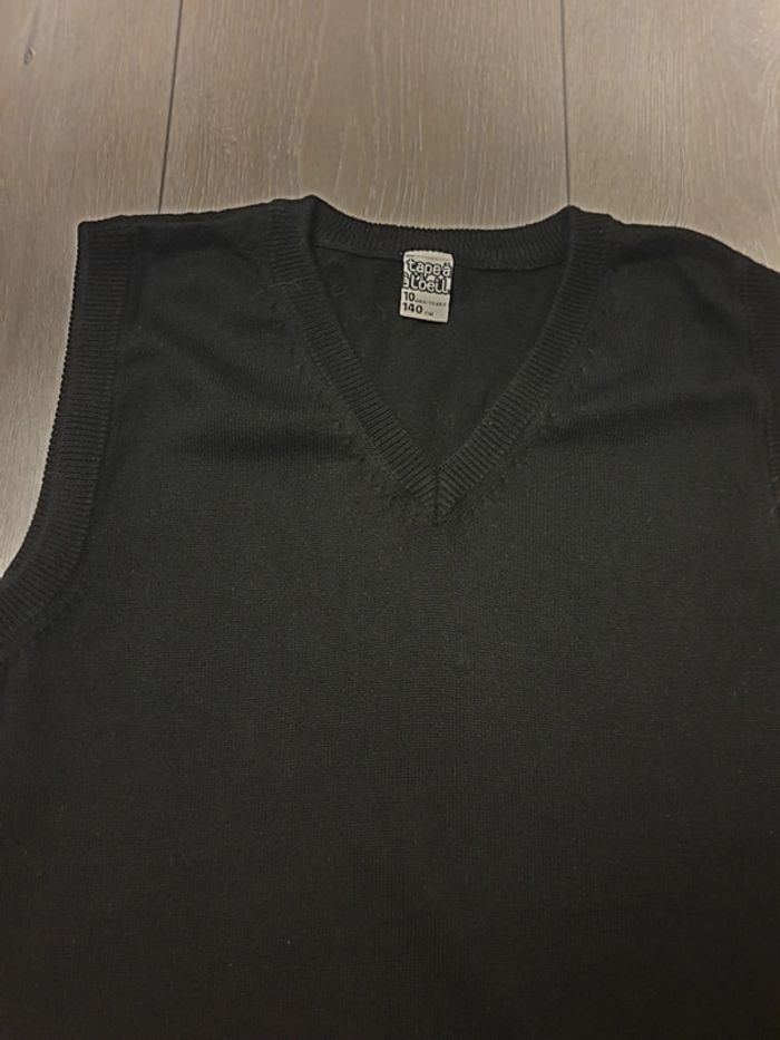 Pull sans manche noir. Garçon 10 ans. Marque Tape a l oeil - photo numéro 2