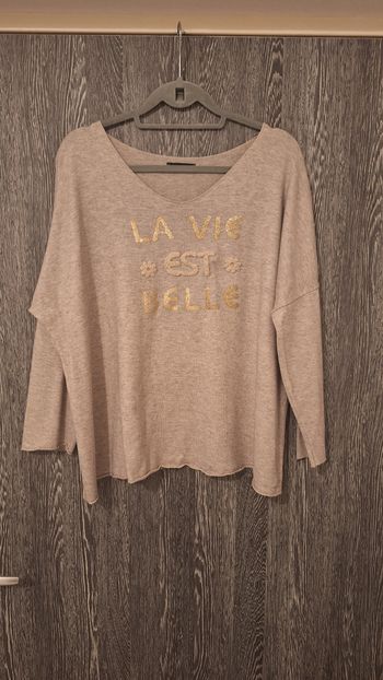 Pull léger col v coupe oversize