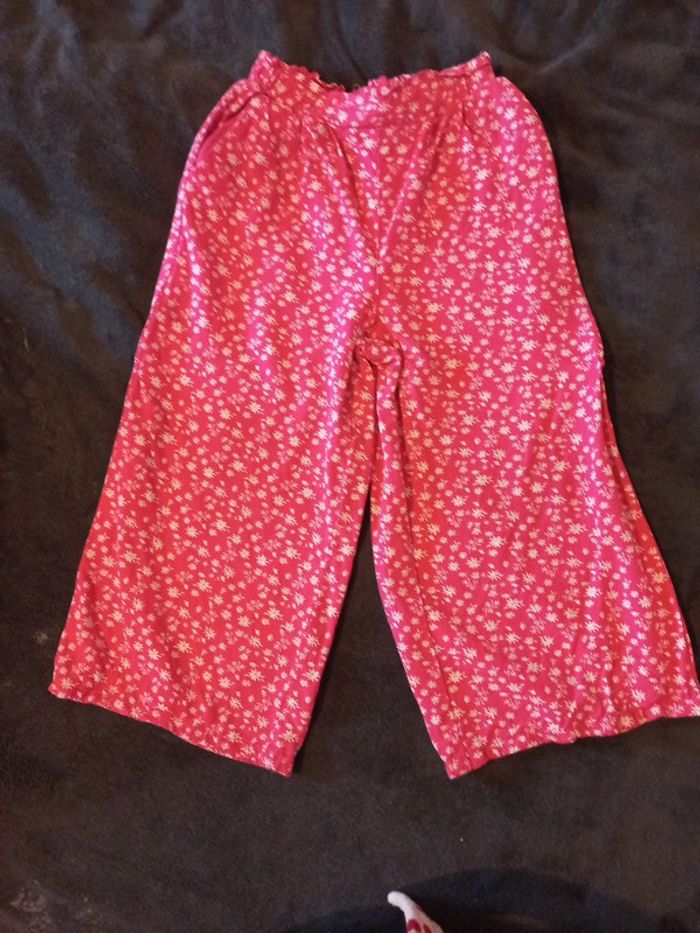 Pantalon large fleuri