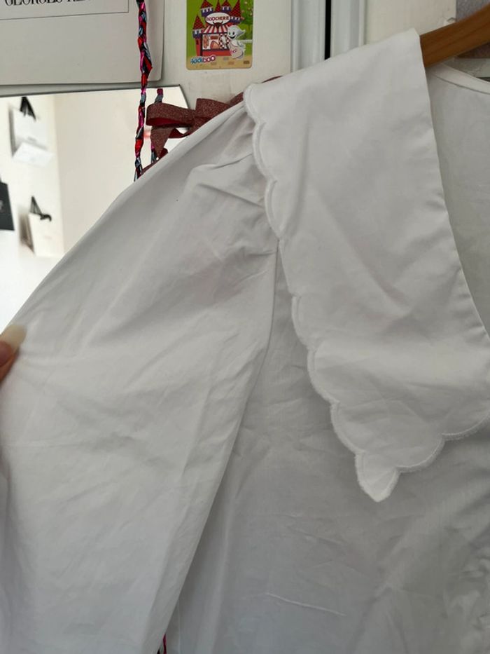 Chemise blanche avec manches bouffante et col Claudine fantaisie, Primark, S - photo numéro 2
