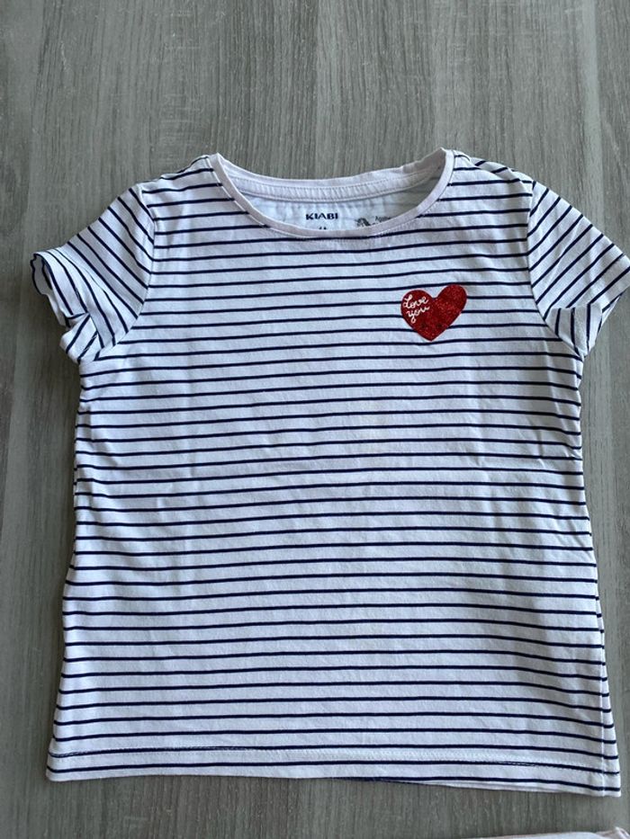 Lot de 2 t-shirt manches courtes marinières kiabi 4 ans - photo numéro 5