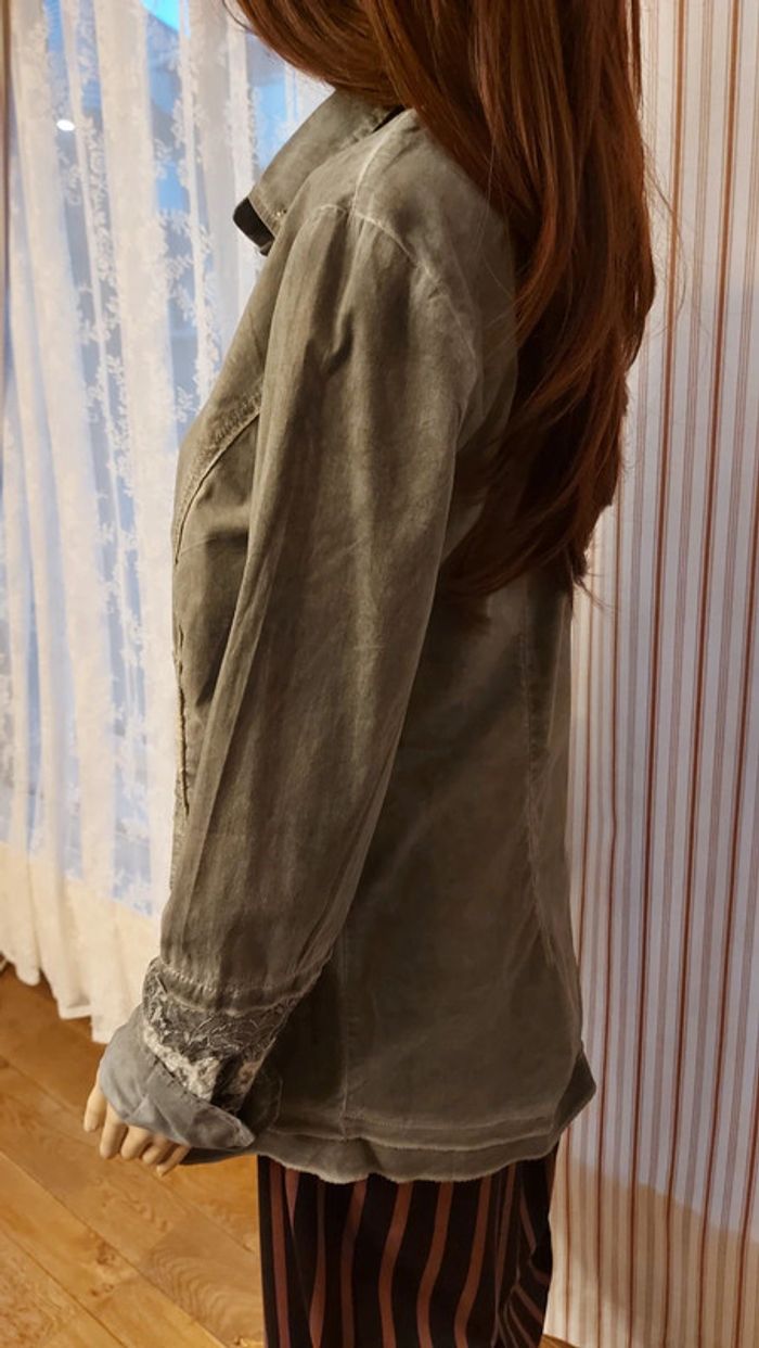 Chemise  chic gris Bottega t L - photo numéro 7