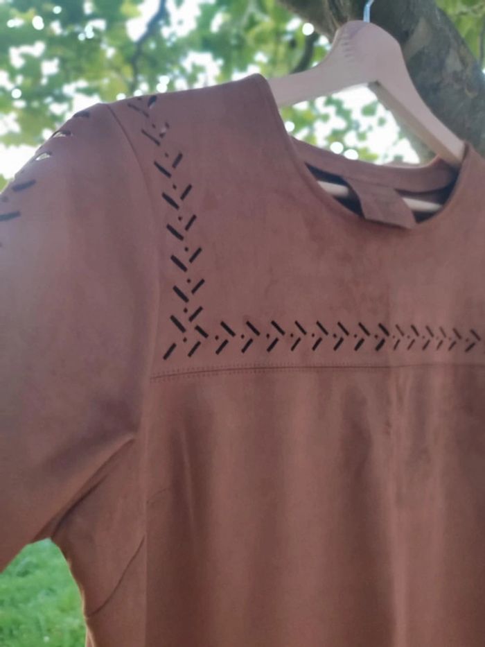 Robe en daim marron Promod taille 42 - photo numéro 4