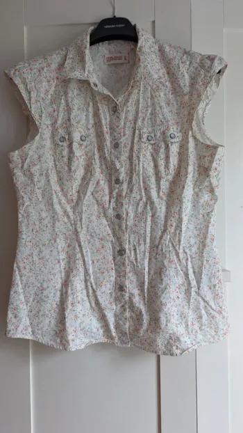Chemise manche courte fleuri vintage