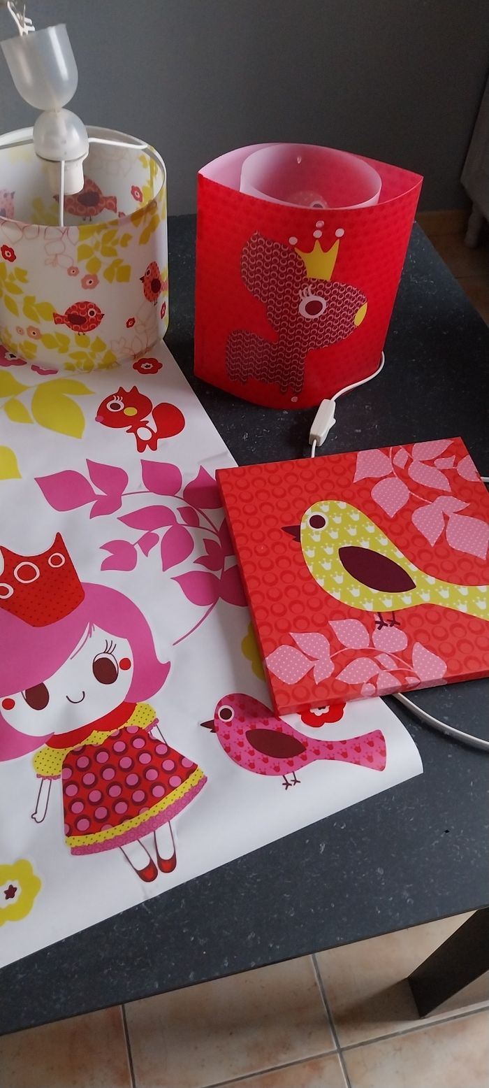 Lot Selene et gaia : cadres,  stickers, lampe, lustre - photo numéro 4