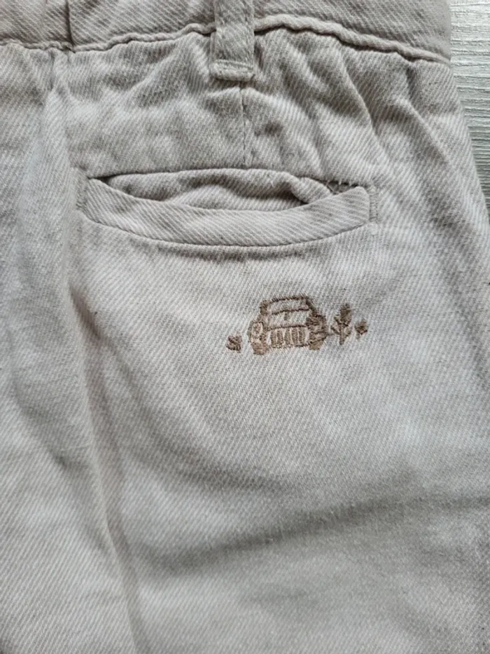 Pantalon lin beige 3 ans - photo numéro 6