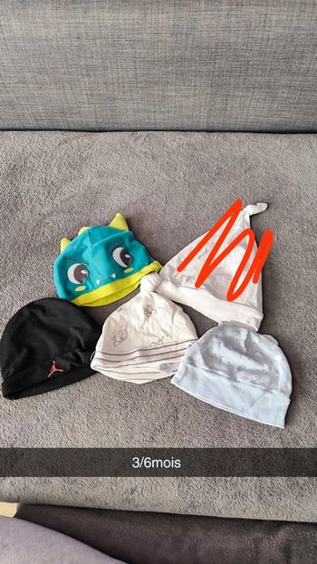 Lot de bonnet 3/6mois