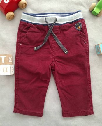 Pantalon Sergent Major 6 mois - Rouge Bordeaux - Look Rock