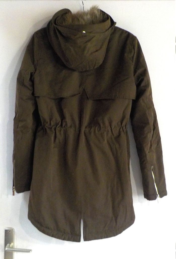 PARKA MARRON A CAPUCHE PIMKIE TAILLE 38 - photo numéro 4