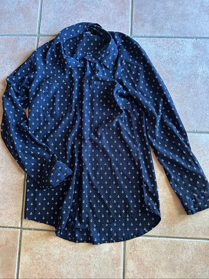 Chemise ml bleu motif encre Pimkie Taille M