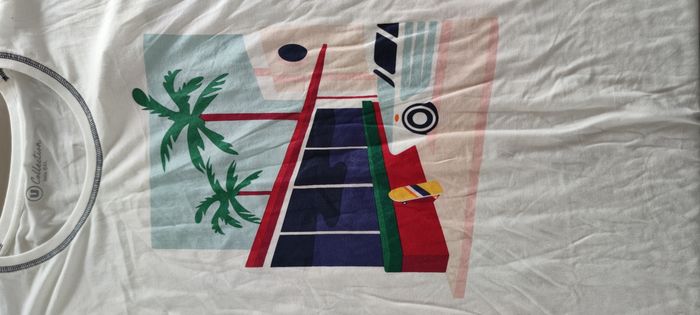 T-shirt manches courtes marque U collection taille XXXXXXL/6XL couleur blanc à motif pour homme - photo numéro 3
