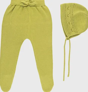 Ensemble Bonnet + Legging 3 mois Bonnet à Pompon