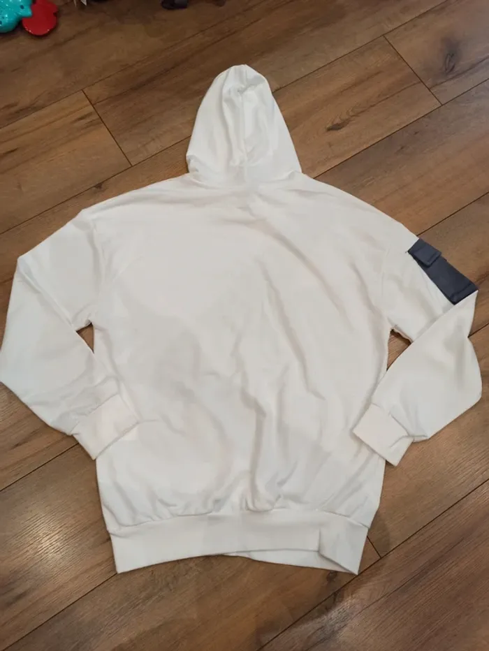 Pull/sweat à capuche pour homme blanc M - photo numéro 4