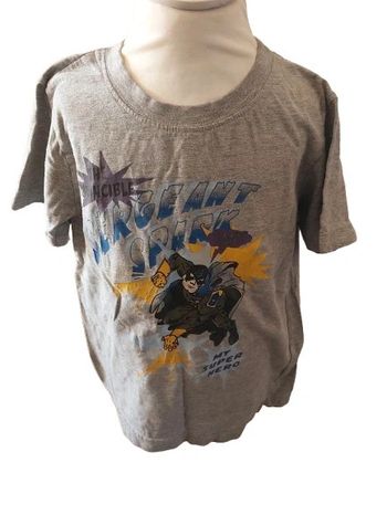 Tee-shirt super héro gris taille 6 ans