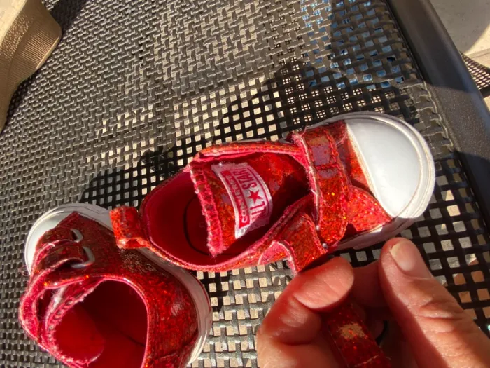 Converse 20 fille rouge pailleté vernis - photo numéro 9