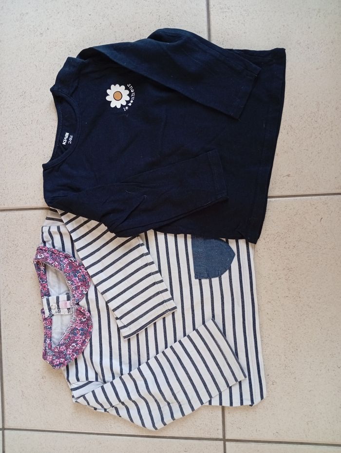 Lot de 2 T-shirts manches longues 2 ans