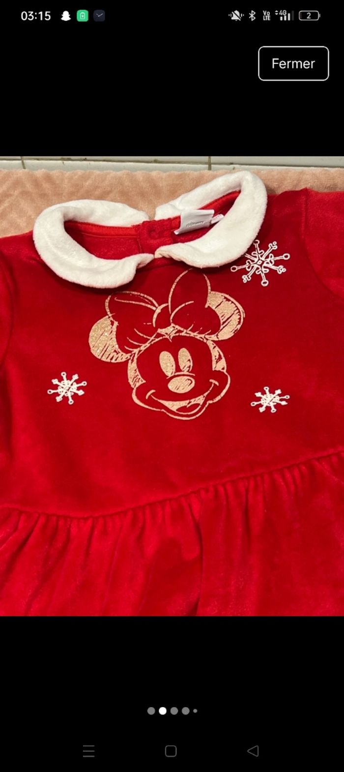 Pyjama 3 pièces Minnie noel - photo numéro 3