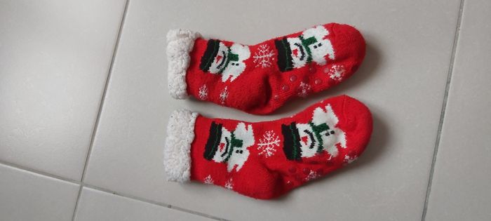 Chaussette fourree antidérapante Noel - photo numéro 2