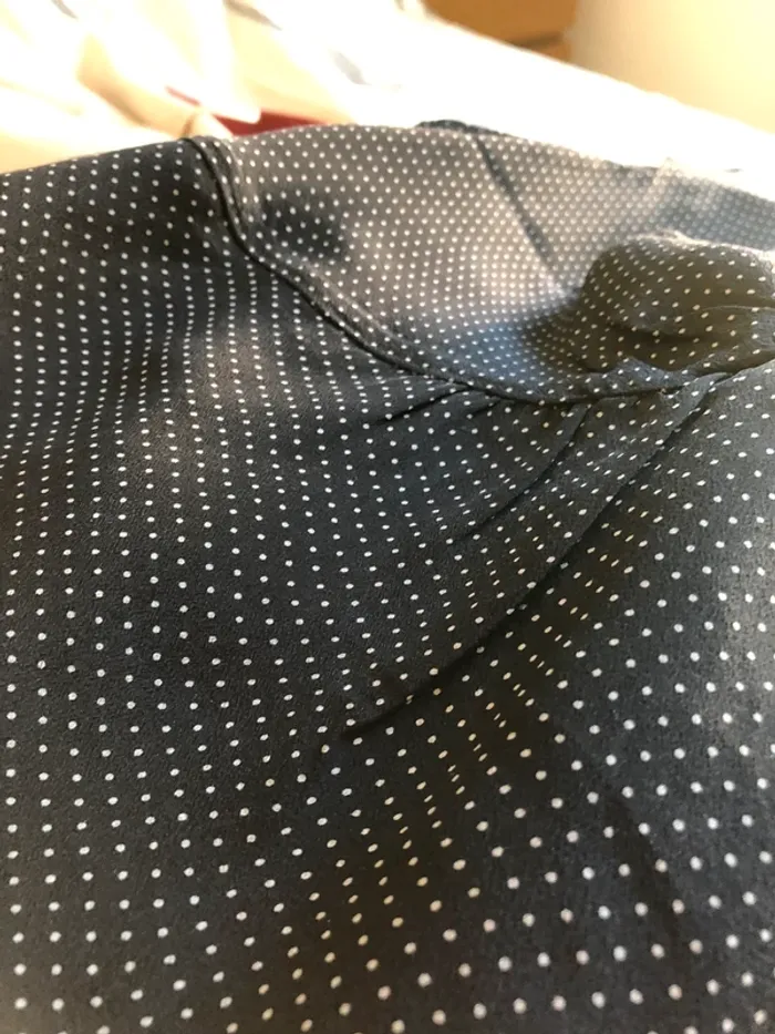 Robe en soie noire à pois Carroll taille 38 - photo numéro 10