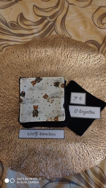 12 lingettes lavables neuf