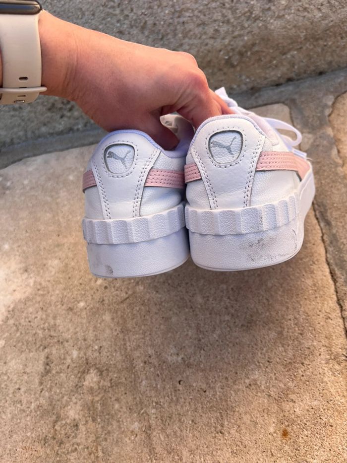 Basket puma rose blanches et beige - photo numéro 4