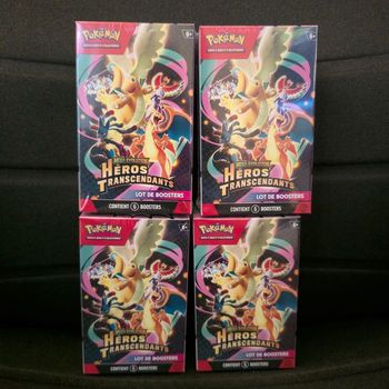 Pokémon Lot de 4 Bundle de 6 Boosters ME2.5 Héros Transcendants