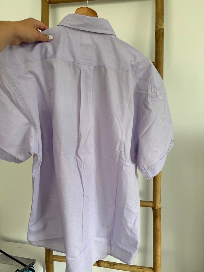 Chemisette chemise manche courte violette taille L - photo numéro 8