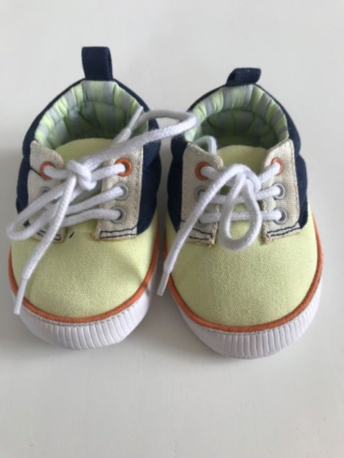 Chaussures bébé marine / vert clair 3/6M