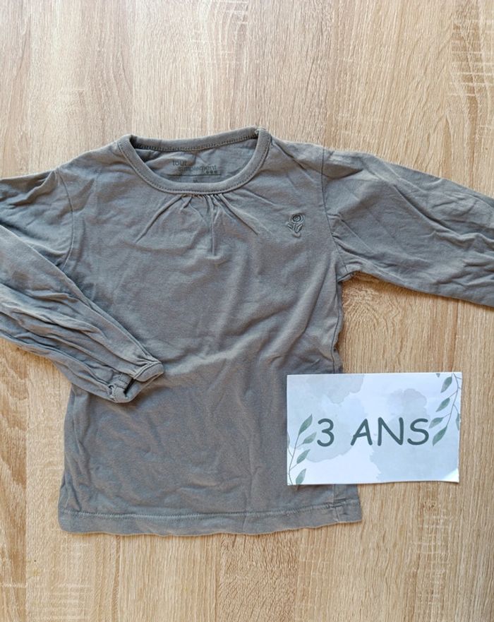 T-shirt manche longue uni 3ans