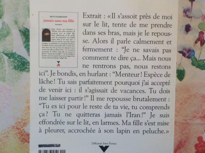 JAMAIS SANS MA FILLE par Betty MAHMOODY Ed. Fixot - photo numéro 2