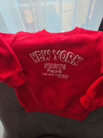 Sweat molleton rouge 4 ans