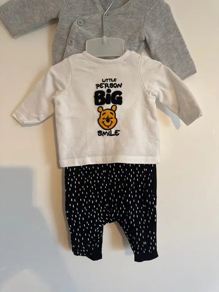Lot de 2 ensembles 3 pièces Disney pour jumeaux naissance 0 mois - photo numéro 3