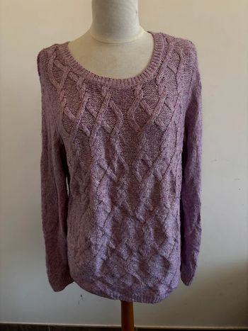 Pull rose en maille taille L