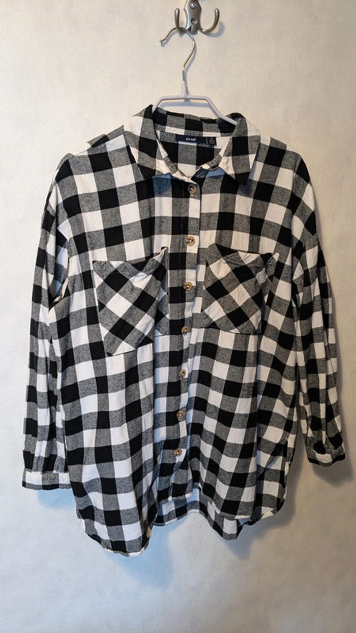 Chemise à carreaux chaude noire et blanche - photo numéro 3