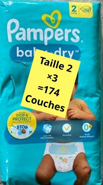 Couches pampers taille 2 
