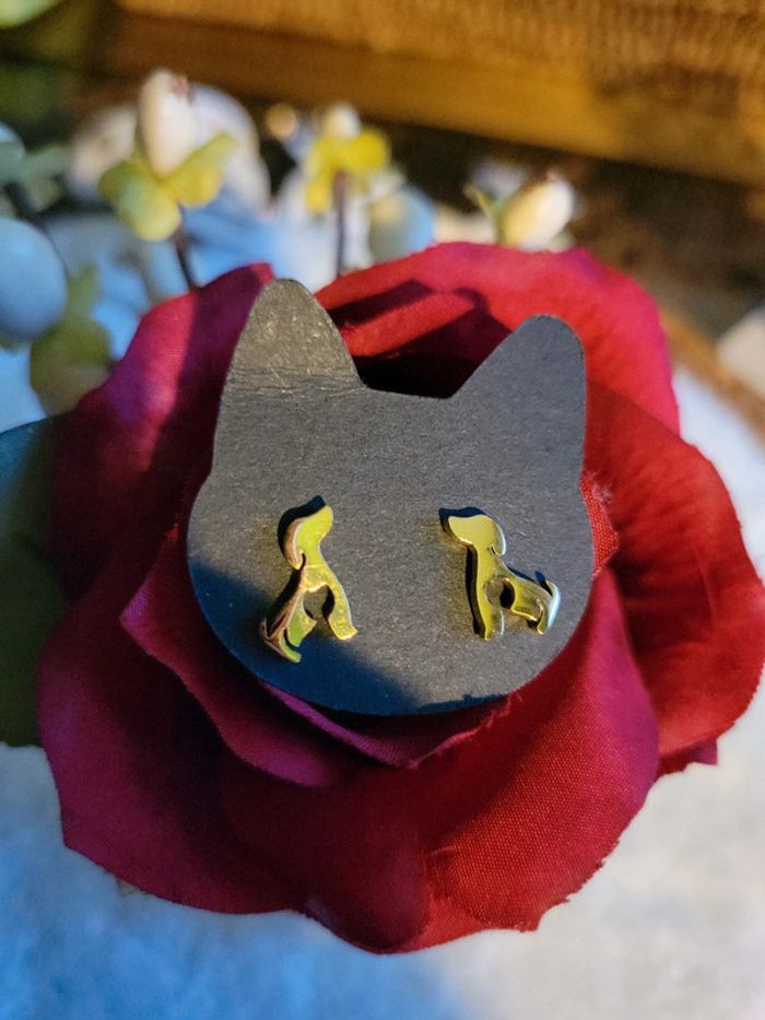 Boucles d oreilles chien 🐕 basset - photo numéro 2