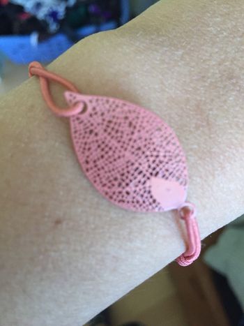 Bracelet fantaisie élastique rose