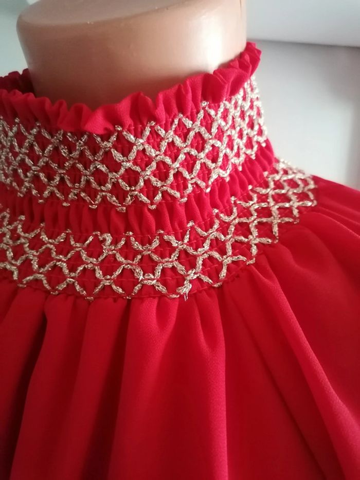 Blouse rouge argentée TU (idéal 38 au 42 - photo numéro 2