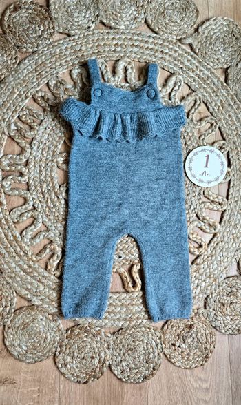 Salopette maille grise