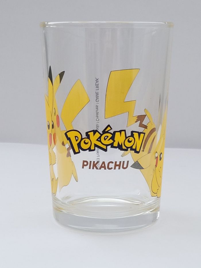 Réf 1# Pikachu État neuf Verre à moutarde eau franchise pokemon Nintendo - photo numéro 3