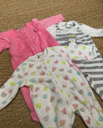 Lot de pyjama/grenoullières d’hiver bébé 3 mois