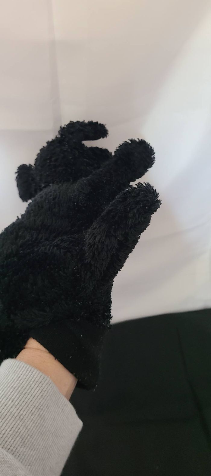 Doudou chien noir marionnette gant ikea - photo numéro 6