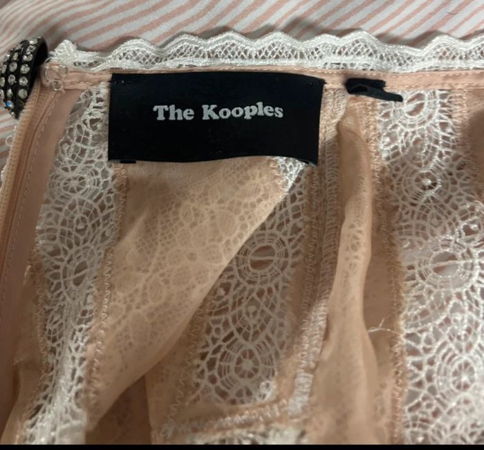 Robe The Kooples neuve XS rose pâle dentelle blanche - photo numéro 9