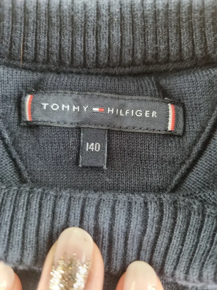 Pull bleue Tommy Hilfiger Enfant 9-10 ans - photo numéro 2